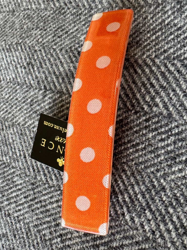 Nwt, France Luxe, Rectangle Polka Dot Barrette With French Clip — image 6 of 7